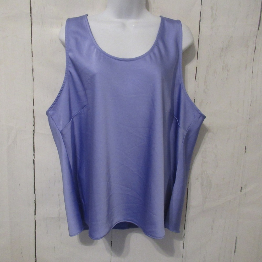 J Crew Top 2X Purple Everyday Crepe Sleeveless Shell Minimalist Capsule Career